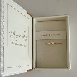 Made by Mary Gold Heart Ring size 7, brand new and never worn before